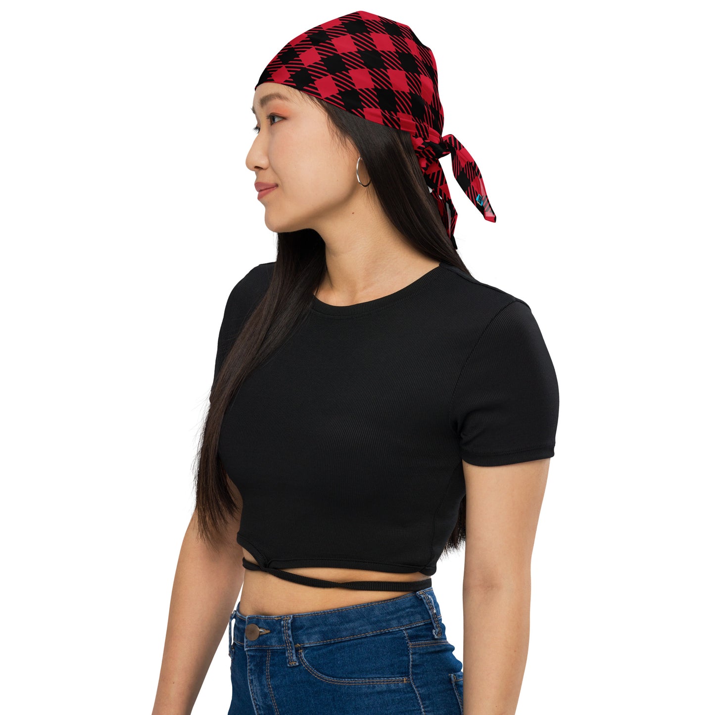 Spoiled Red & Black Plaid Bandana