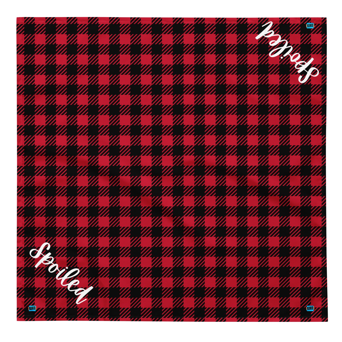 Spoiled Red & Black Plaid Bandana