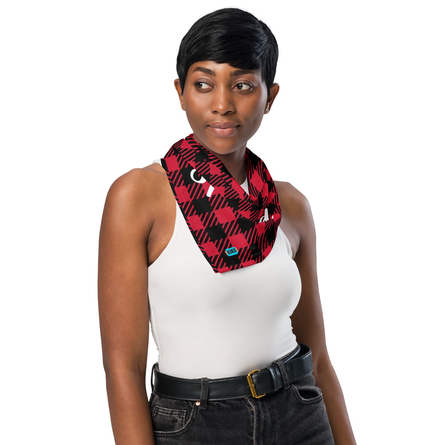 Spoiled Red & Black Plaid Bandana