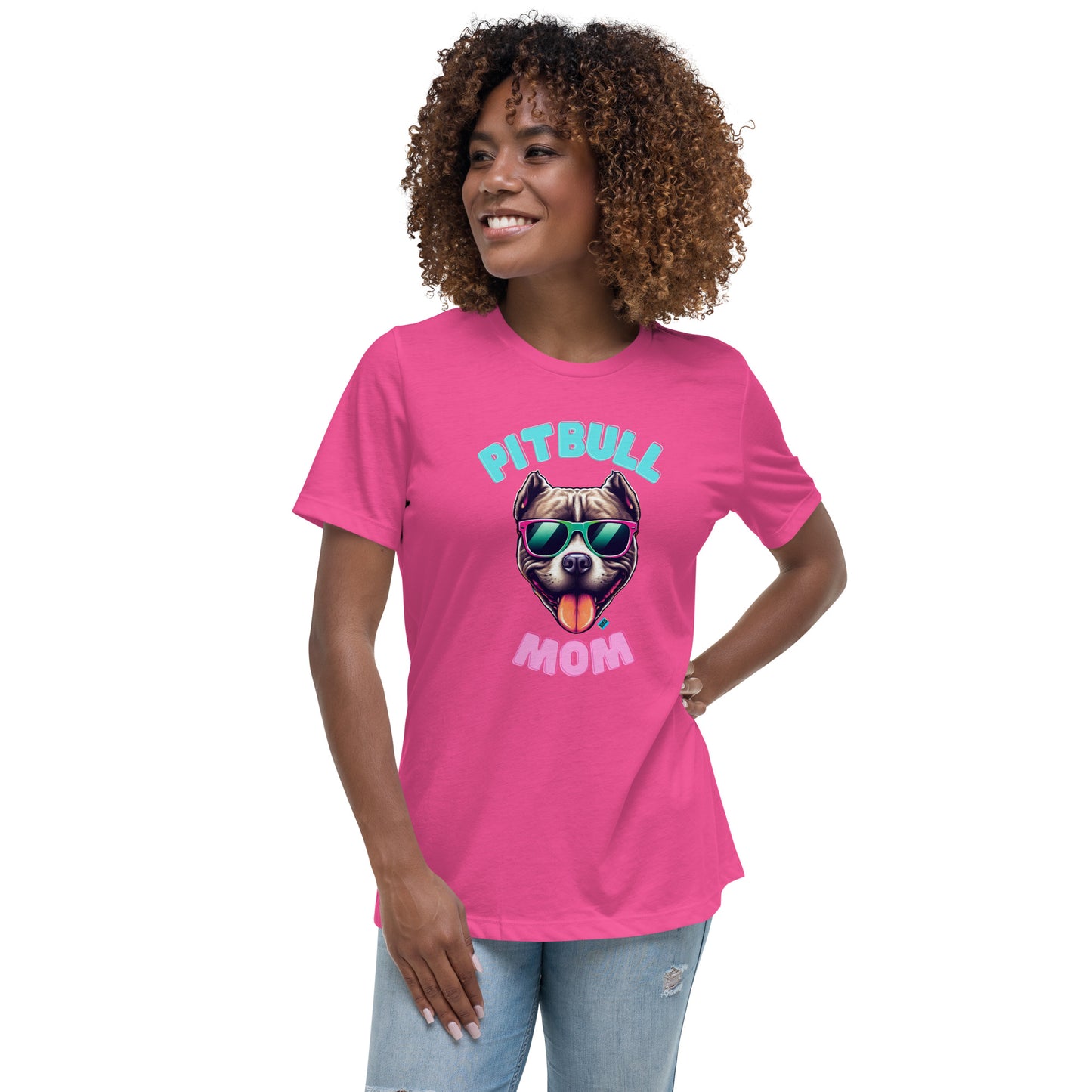 Pitbull Mom Women's Relaxed T-Shirt