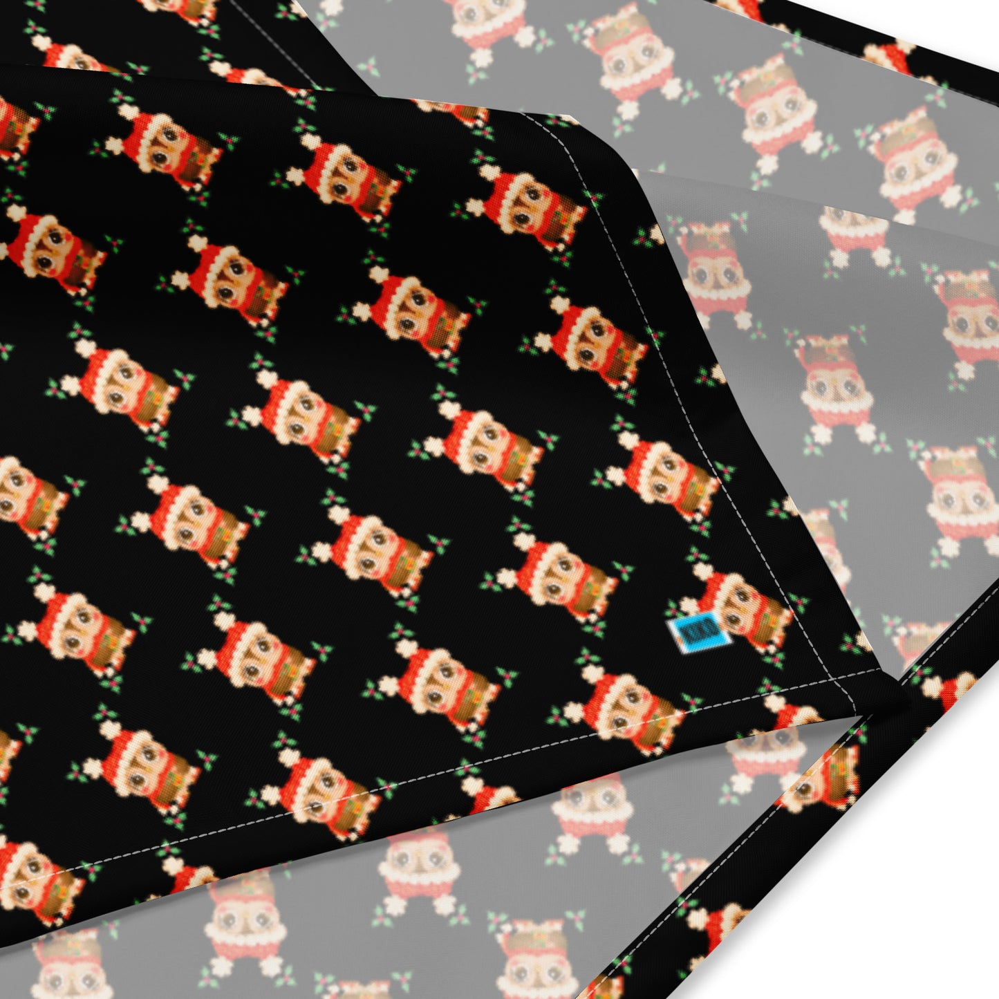 Christmas Owl All-Over Print Black bandana