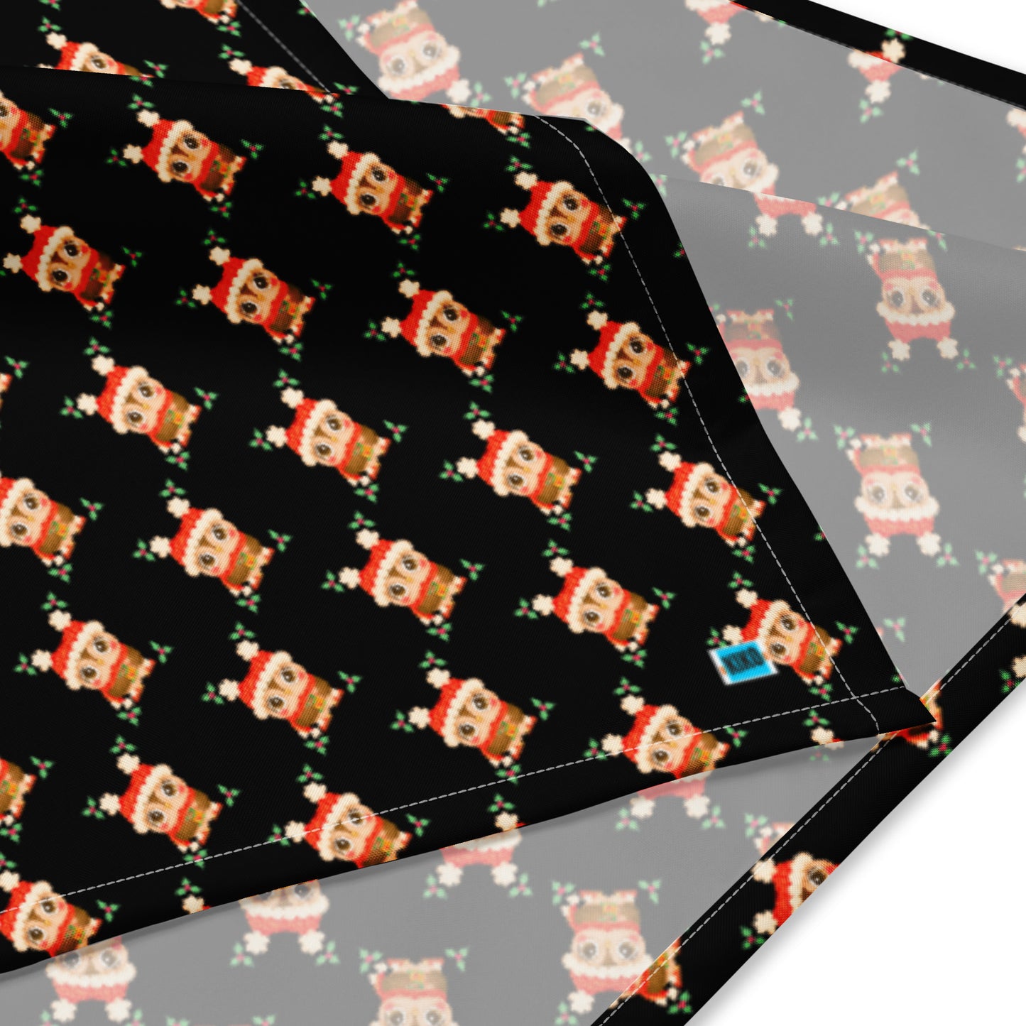 Christmas Owl All-Over Print Black bandana