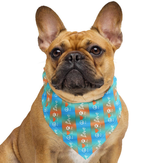 Peace Love Dogs All-Over Print Bandana