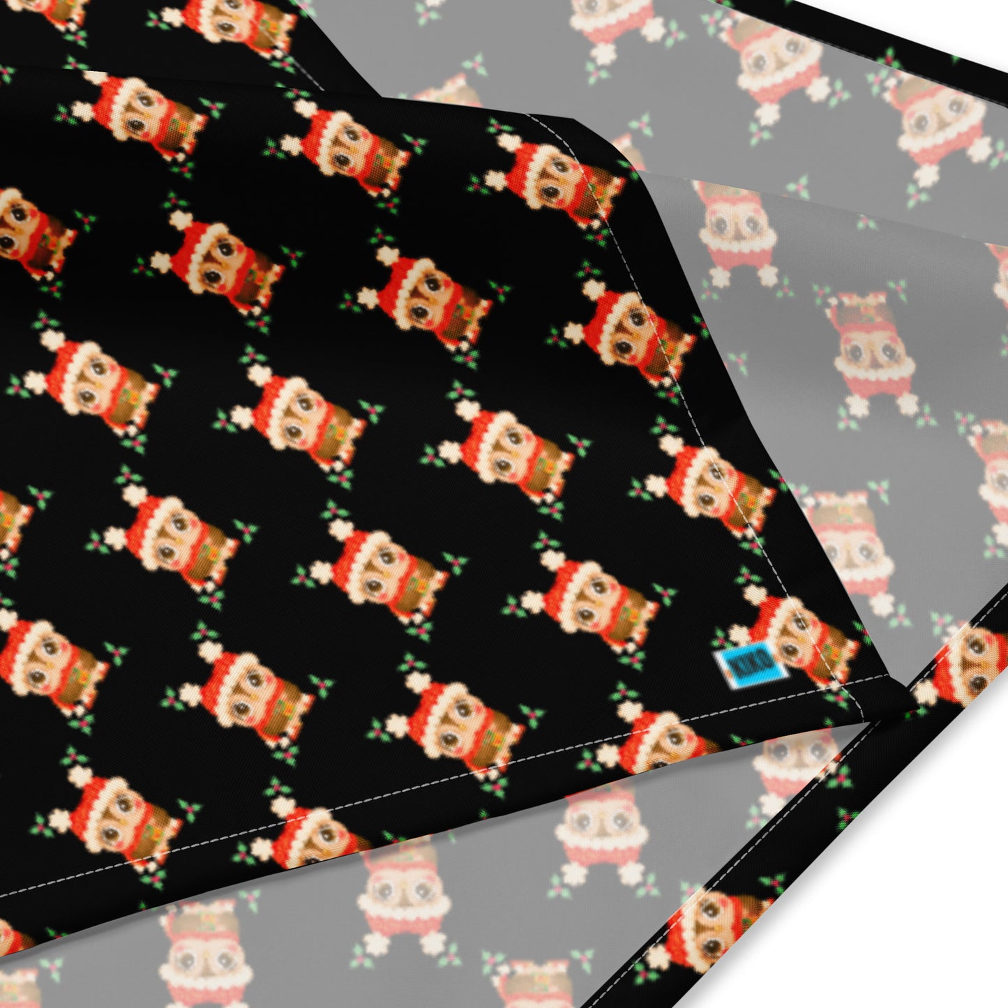 Christmas Owl All-Over Print Black bandana