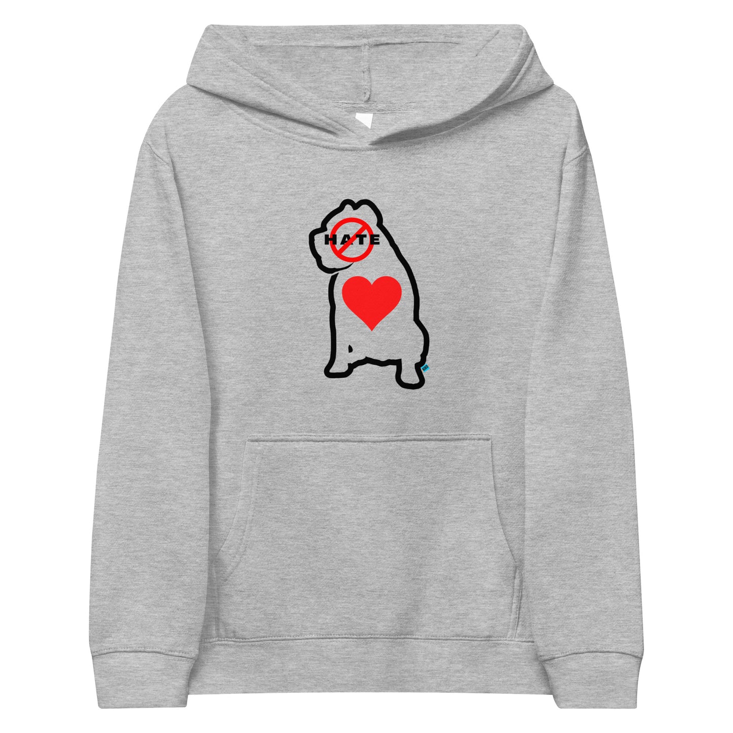 No Hate Heart Fleece Hoodie