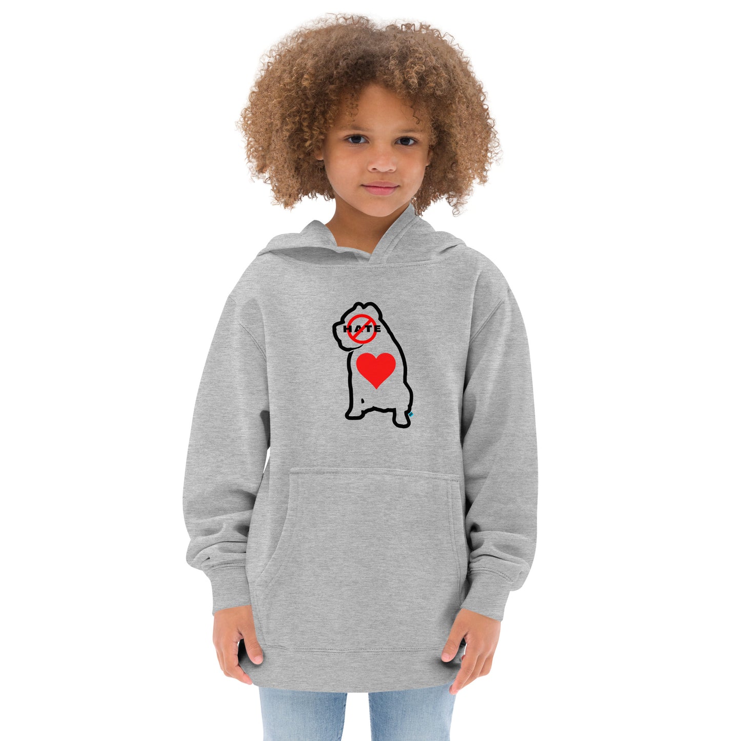 No Hate Heart Fleece Hoodie