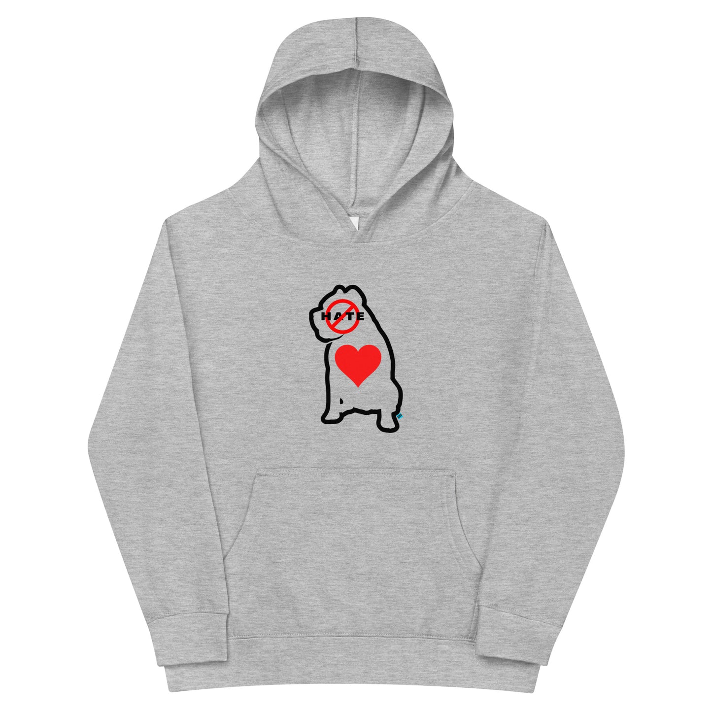 No Hate Heart Fleece Hoodie