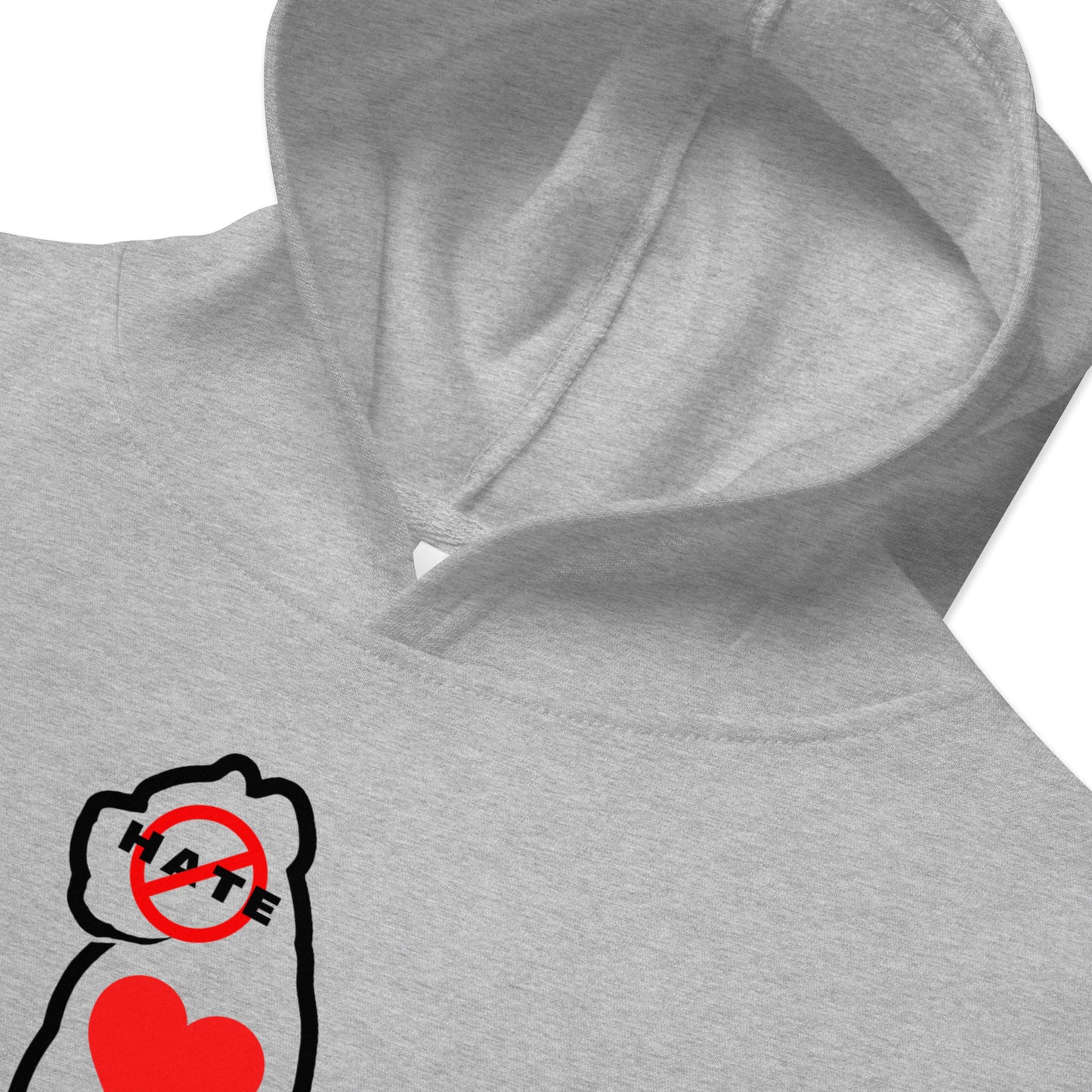 No Hate Heart Fleece Hoodie