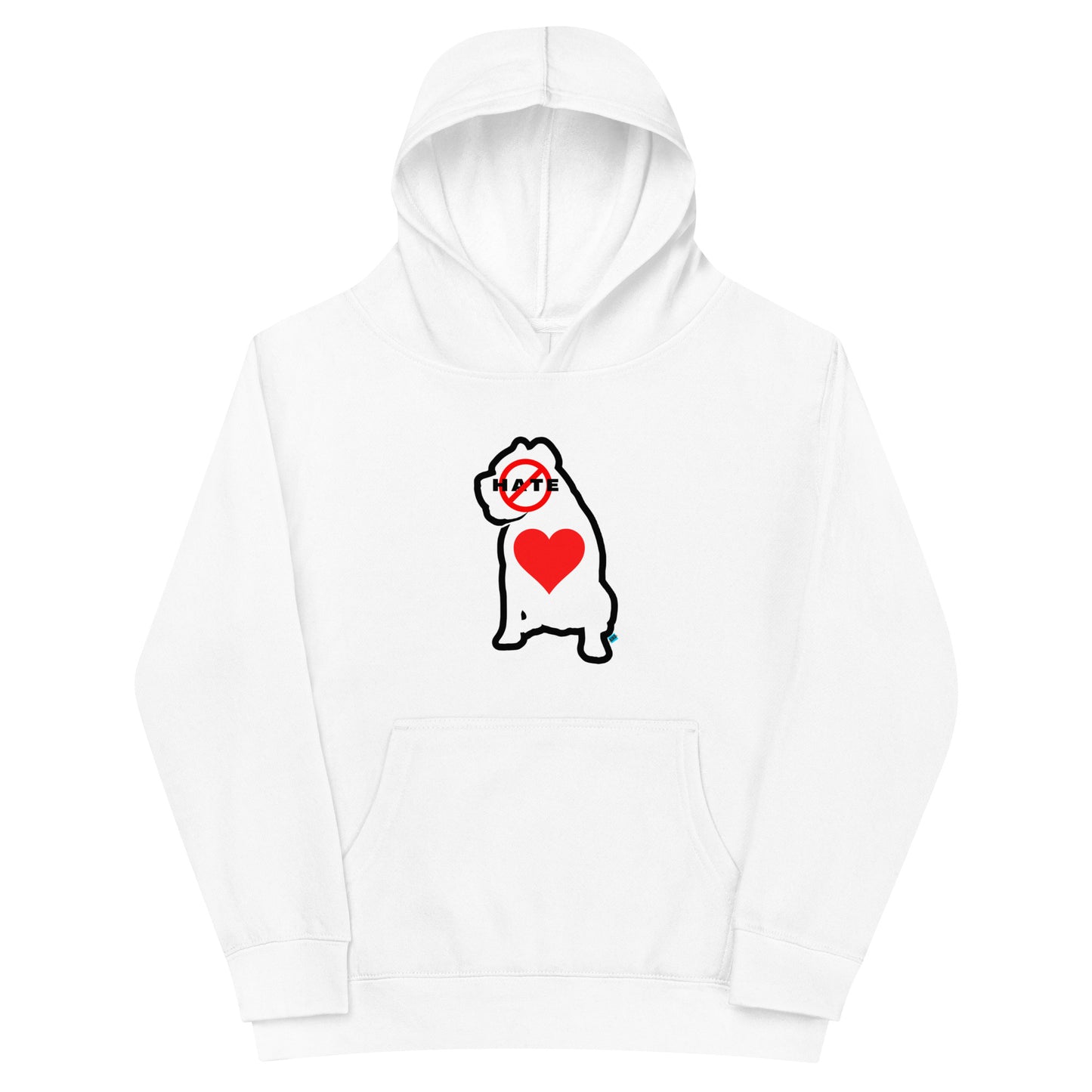 No Hate Heart Fleece Hoodie