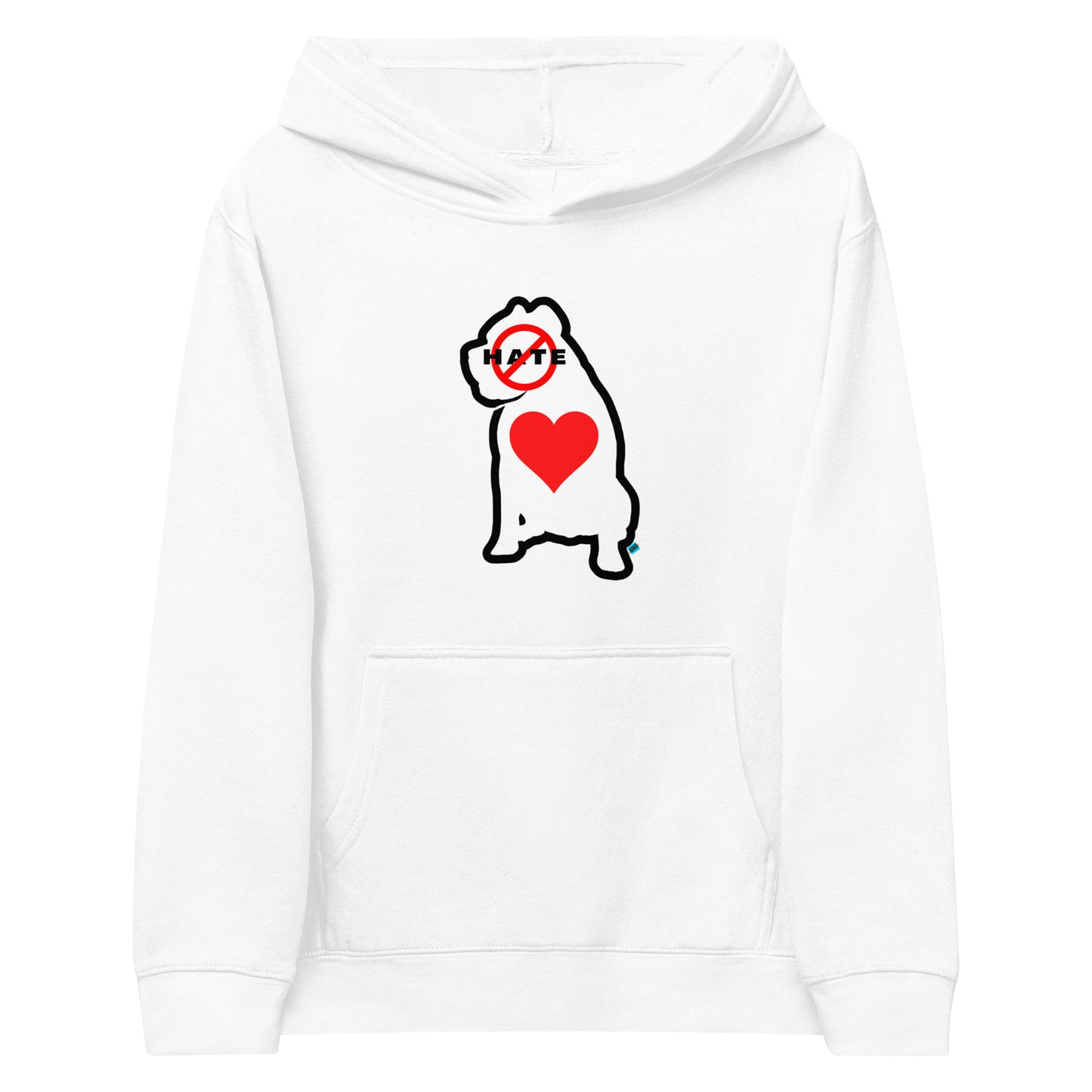 No Hate Heart Fleece Hoodie